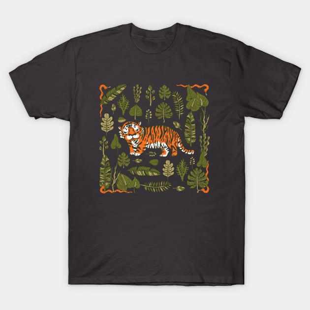 Tiger in forest T-Shirt by nokhookdesign